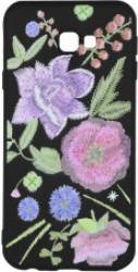 Husa Samsung Galaxy J4 Plus Just Must Silicon Printed Embroidery Flowers 