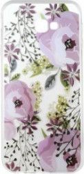 Skin Samsung Galaxy J4 Plus Lemontti Silicon Art Flowers 