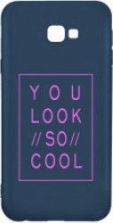 Skin Samsung Galaxy J4 Plus Lemontti Silicon Blue Silky Art You Look So Cool Magenta 