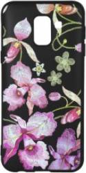 Husa Samsung Galaxy J6 2018 Just Must Silicon Printed Embroidery Pink Flowers 