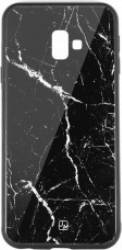 Husa Samsung Galaxy J6 Plus Just Must Glass Print Black Marble 