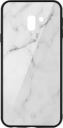 Husa Samsung Galaxy J6 Plus Just Must Glass Print White Marble 