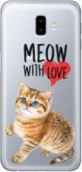 Skin Samsung Galaxy J6 Plus Lemontti Silicon Art Meow With Love 