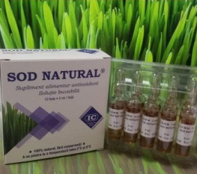 Sod natural Institul Cantacuzino extract orz verde unic in lume cutie 10 fiole pachet 3 cutii pentru 15 zile+gratis odorizant auto 