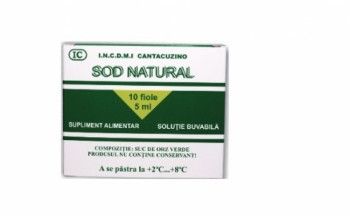 Sod natural Institutul Cantacuzino extract orz verde unic in lume cutie 10 fiole-O CUTIE 