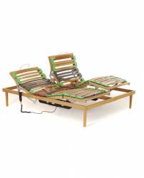 Somiera Electrica Relax RES 160x200xh35 2 motoare cu 2 telecomenzi din lemn fag stratificat 