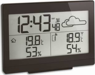Statie meteo digitala Casa cu senzor extern wireless negru TFA S35.1135.01 