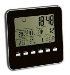 Statie meteo Quadro cu senzor wireless Negru TFA S35.1098.01 