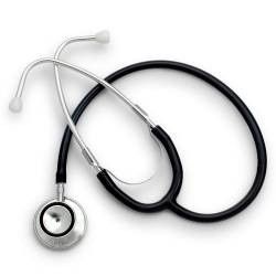 Stetoscop Little Doctor LD Prof I stetoscop metalic utilizabil pe ambele parti diafragma mare Negru Inox 