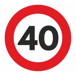 Sticker Limita Viteza 40 