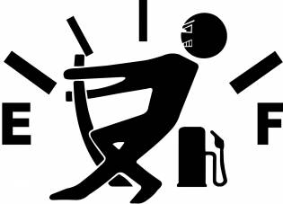 Sticker clapeta rezervor auto culoare neagra decorativ 