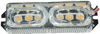 Stroboscop LED portocaliu 12V 