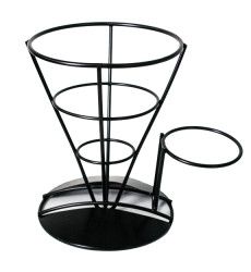 Suport conus metalic servire RAKI cartofi prajiti snacks cu suport bol sosuri 10x8x7 5cm 