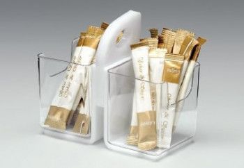 Suport cu 2 compartimene RAKI pentru pliculete zahar 7x13x11cm 