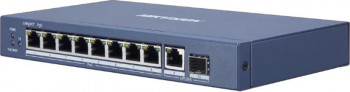 SWITCH PoE HIKVISION port Gigabit x 8 SFP SFP x 1 unmanaged nerackabil carcasa metalica DS-3E0510P-E 