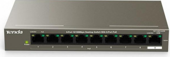 Switch Tenda TEF1109P-8-63W 9 Porturi 10/100 Mbps POE Max 58W Negru 