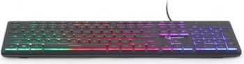 Tastatura Gembird Iluminata RGB USB Negru 