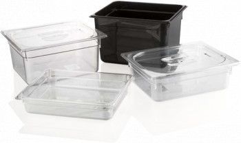 Tava gastronorm policarbonat 1x2-65 325x265x65mm 3 9lt negru 