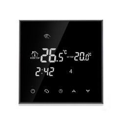 Termostat inteligent BeOK TGT70-EP pentru incalzirea electrica in pardoseala Negru 