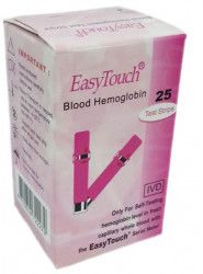 Teste de hemoglobina pentru aparatele EasyTocuh 25 teste/cutie 