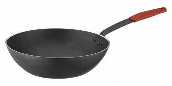 Tigaie wok profesionala Netlon seria Saffron cu maner siliconat 30x8 5 cm 