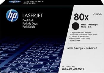 Toner HP 80X LaserJet M401 M425 Black 2 x 6900 pag 