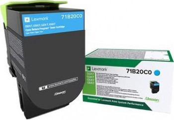 Cartus LEXMARK 71B20C0 CYAN RETURN PROG. TONER 