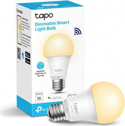 Bec Wi-Fi inteligent TP-Link Tapo L510E cu reglarea intensitatii luminii Wi-Fi 2.4GHz E27 806 Lumeni Consum 8.7 W Control Vocal Control de 