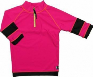 Tricou de baie pink black marime 98-104 protectie UV Swimpy 
