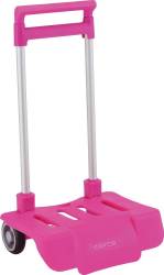 Troler pliabil scoala fucsia 30x23x85 cm 