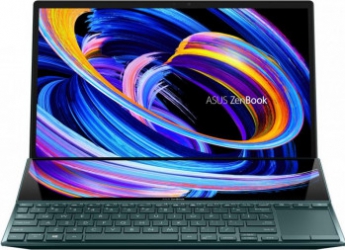 Ultrabook ASUS ZenBook Duo 14 UX482EA Intel Core (11th Gen) i5-1135G7 512GB SSD 8GB Iris Xe FullHD Touch Win10 Pro Tast. il. Celestial Blue