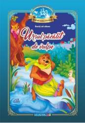 Ursul pacalit de vulpe - Carte de colorat cu povesti. Invat sa citesc 