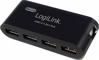 USB Hub LogiLink UA0085 4 x USB 2.0 Negru 