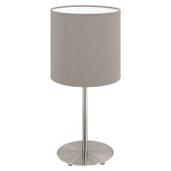 Veioza textila Pasteri 31595 E27 Nichel Mat-Taupe 60W EGLO 