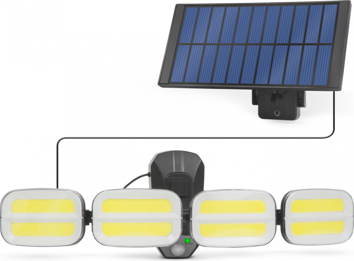 Kilauea Mountain Assassin Consignment Lampa Solara tip Proiector LED cu Senzor de Lumina si Miscare la DOMO