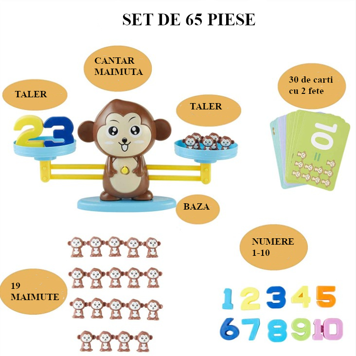 Cruelty Regularly Hinge Jucarie interactiva maimuta cu balanta matematica educativa pentru la DOMO