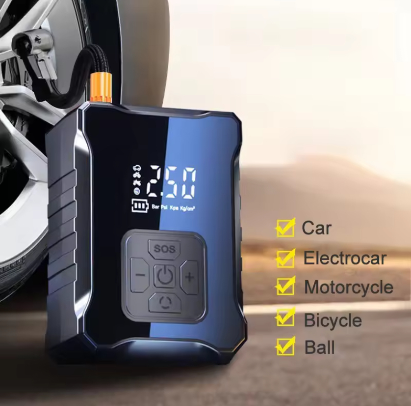 Sf007 Pompa aer Electrica Portabila SF007 Baterie 3600mAh Afisaj digital LCD