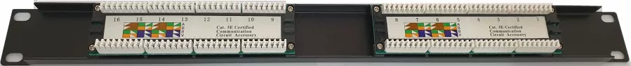 Patch Panel 19 cat5e LanKATT UTP 16port x RJ45 1U