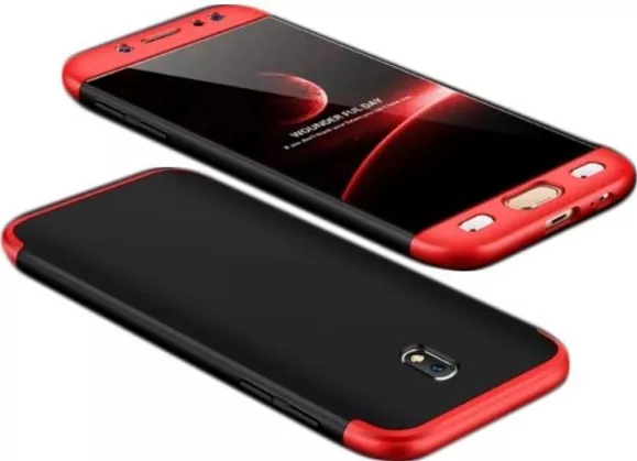 Husa Samsung Galaxy J3 2017 MyStyle 360 and deg 3in1 Negru-Rosu