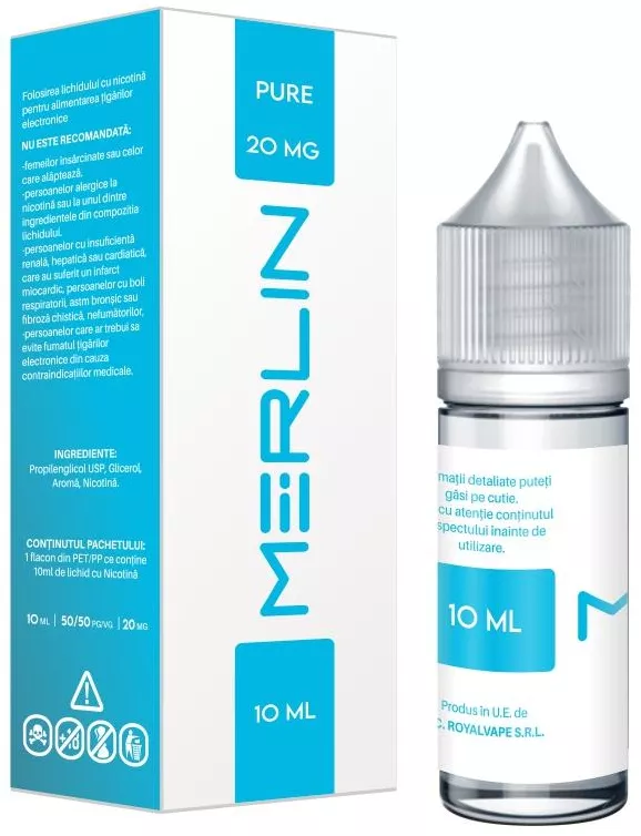 Lichid Tigara Electronica M3rlin Mist Pure 10ml - 20mg/ml