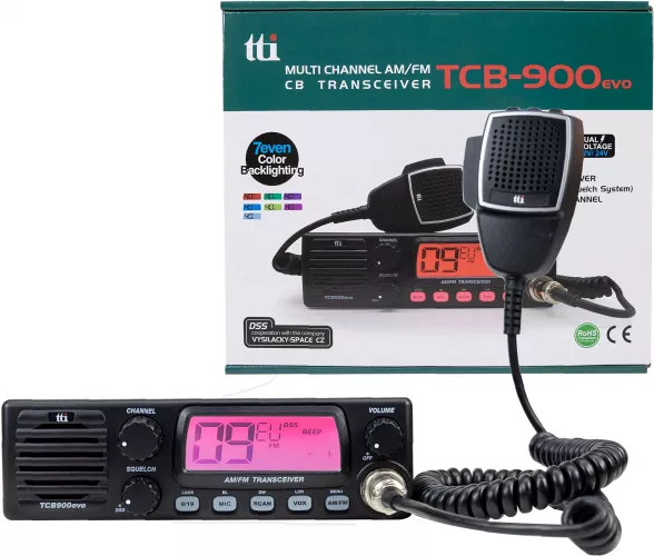 Kit Radio CB TTi TCB-550 EVO Gift Sticky pad Blauw