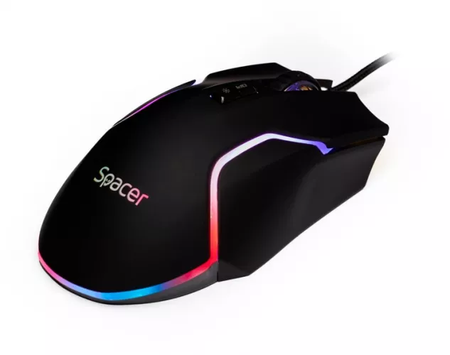 Mouse SPGM-ALIEN-RACE Spacer gaming cu fir USB optic 12.000 dpi butoane ...