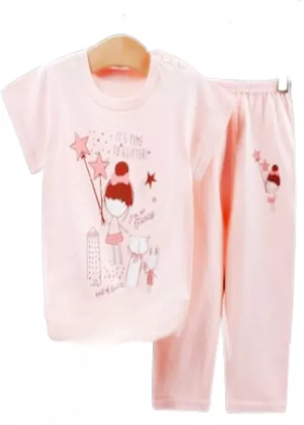 Easy Abandoned seed Pijama pentru copii cu pantaloni trei sferturi roz cu printesa 2-3 ani la  DOMO