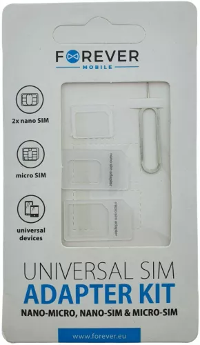 Other places Accordingly carbon Adaptor cartela SIM kit universal pentru telefoane mobile Forever la DOMO