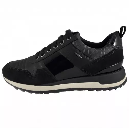 Pelagic Miles exaggerate Pantofi sport dama din piele naturala Geox D643FA-01-06 negru la DOMO