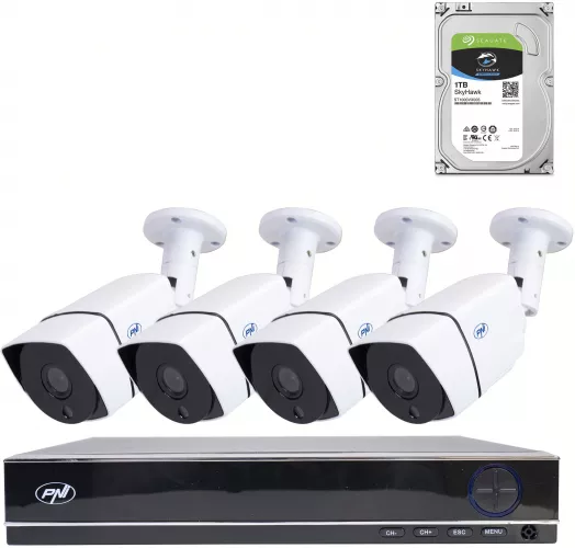 PNI Cámara de videovigilancia House AHD25 de 5 MP, Domo, Lente de 3,6 mm, 36 LED IR, Exterior o Interior, IP66