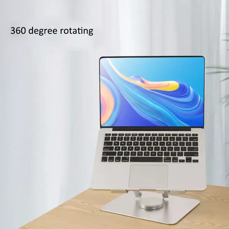 Suport Aluminium MTP Round pentru laptop Baza rotativa 360 grade Unghi ...