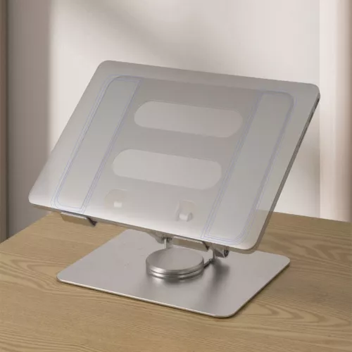 Suport Aluminium MTP Round pentru laptop Baza rotativa 360 grade Unghi ...