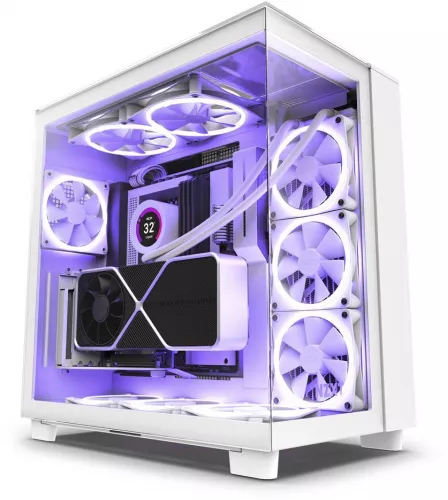 Carcasa acvariu NZXT H9 Elite White MiddleTower Fara Sursa CM-H91EW-01