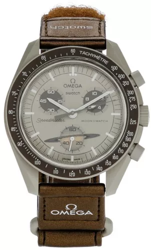 Ceas Swatch Omega MoonSwatch Mission to Saturn 42mm maro